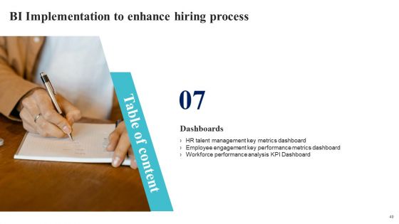 BI Implementation To Enhance Hiring Process Ppt PowerPoint Presentation Complete Deck With Slides