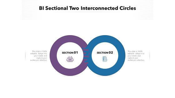 BI Sectional Two Interconnected Circles Ppt PowerPoint Presentation Infographics Infographics PDF