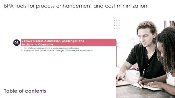BPA Tools For Process Enhancement And Cost Minimization Ppt PowerPoint Presentation Complete Deck With Slides