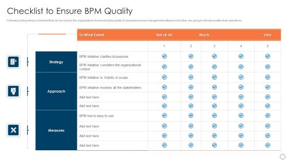 BPM Tools Application To Increase Checklist To Ensure BPM Quality Background PDF