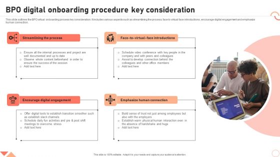 BPO Digital Onboarding Procedure Key Consideration Ppt Structure