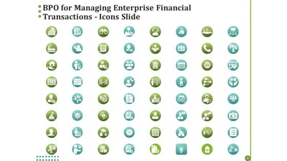 BPO For Managing Enterprise Financial Transactions Icons Slide Graphics PDF