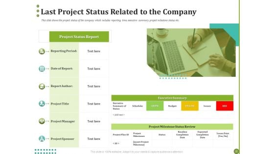 BPO Managing Enterprise Financial Transactions Last Project Status Related To The Company Sample PDF
