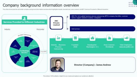 BPO Performance Improvement Action Plan Company Background Information Overview Microsoft PDF