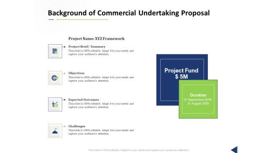 Background Of Commercial Undertaking Proposal Ppt Gallery Templates PDF