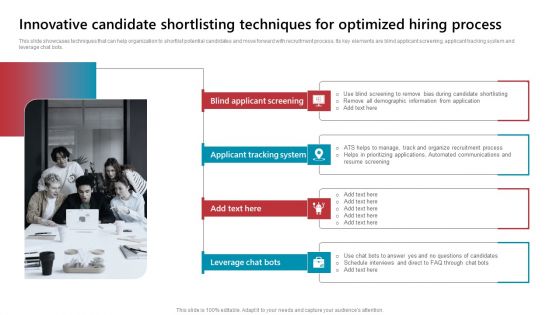 Background Verifying And Selecting Innovative Candidate Shortlisting Techniques For Summary PDF