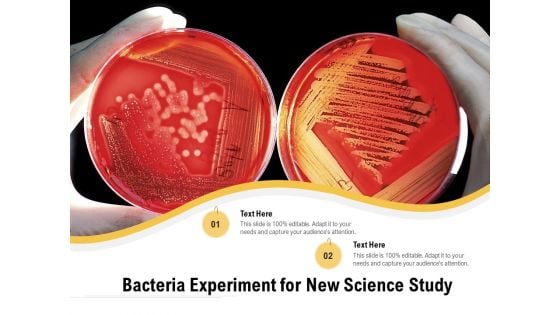 Bacteria Experiment For New Science Study Ppt PowerPoint Presentation Icon Model PDF