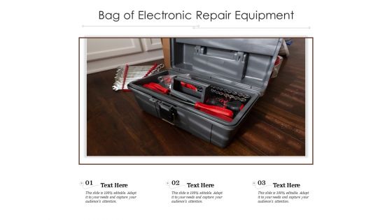 Bag Of Electronic Repair Equipment Ppt File Gridlines PDF