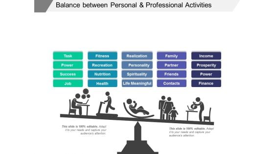 Balance Between Personal And Professional Activities Ppt PowerPoint Presentation Portfolio Topics