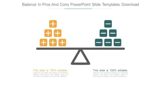 Balance In Pros And Cons Powerpoint Slide Templates Download