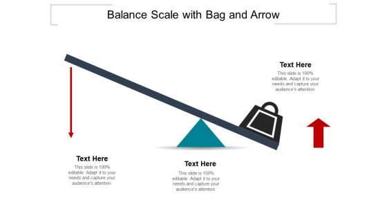 Balance Scale With Bag And Arrow Ppt PowerPoint Presentation Portfolio Icons