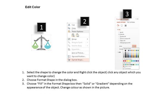 Balance Scale With Like And Dislike Icons Powerpoint Template