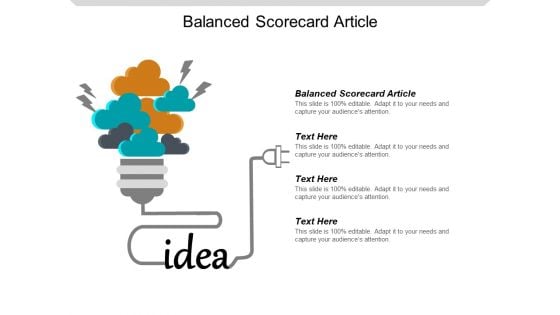 Balanced Scorecard Article Ppt PowerPoint Presentation Slides Influencers Cpb