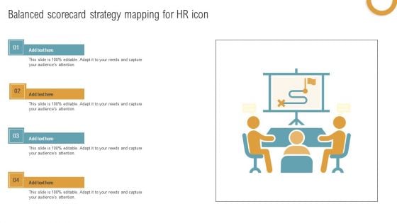 Balanced Scorecard Strategy Mapping For HR Icon Portrait PDF