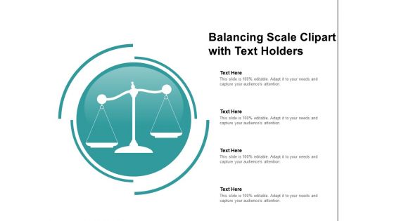 Balancing Scale Clipart With Text Holders Ppt Powerpoint Presentation File Images