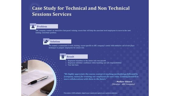 Balancing Technical And Non Technical Skill Development Case Study For Technical And Non Technical Sessions Services Guidelines PDF