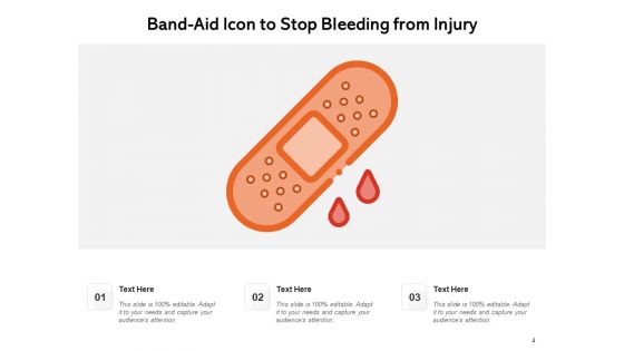 Bandage Icon Finger Injury Medical Red Cross Ppt PowerPoint Presentation Complete Deck