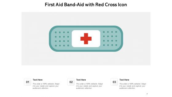 Bandage Icon Finger Injury Medical Red Cross Ppt PowerPoint Presentation Complete Deck