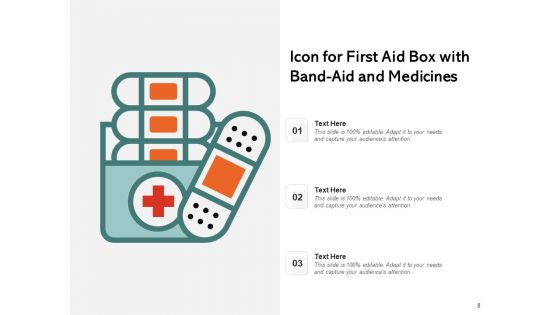 Bandage Icon Finger Injury Medical Red Cross Ppt PowerPoint Presentation Complete Deck