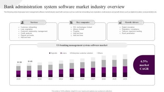 Bank Administration System Software Market Industry Overview Background PDF