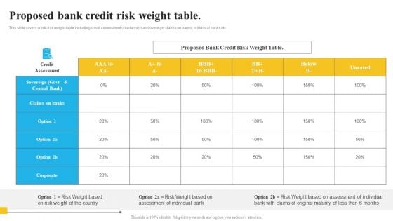 Bank And Finance Risk Management Tools And Methodologies Proposed Bank Credit Summary PDF