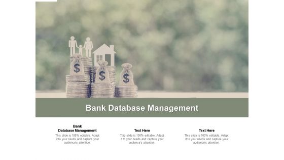 Bank Database Management Ppt PowerPoint Presentation Infographic Template Rules Cpb Pdf