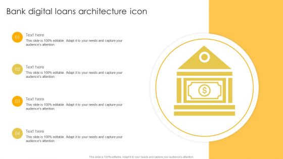 Bank Digital Loans Architecture Icon Ppt Inspiration Graphics Example PDF