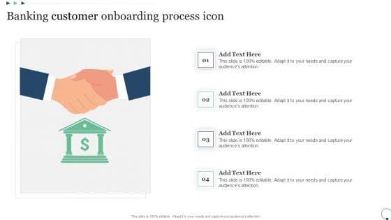 Banking Customer Onboarding Process Icon Template PDF