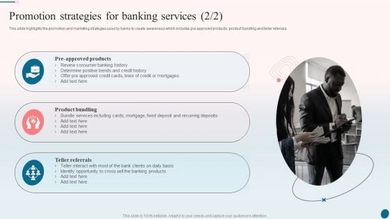 Banking Operations Management Promotion Strategies For Banking Services Icons PDF