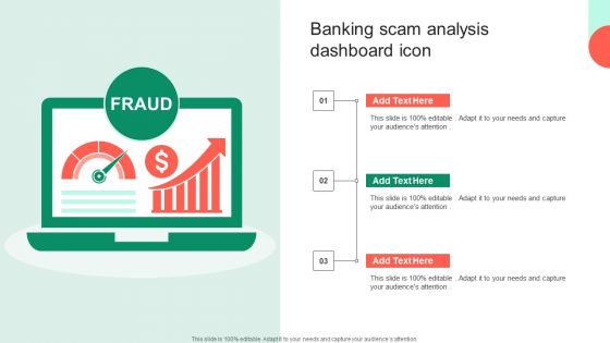 Banking Scam Analysis Dashboard Icon Background PDF