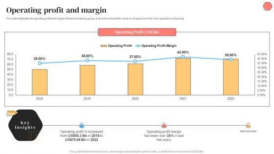 Banking Solutions Company Overview Operating Profit And Margin Icons PDF