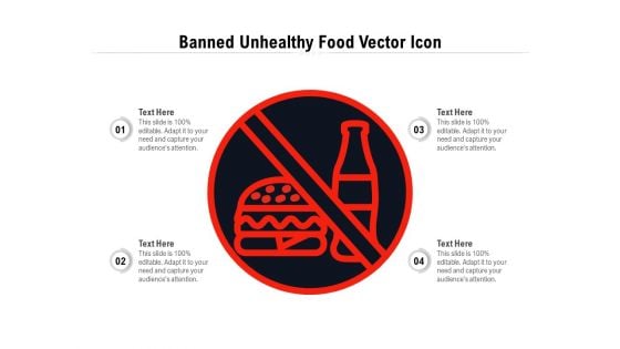 Banned Unhealthy Food Vector Icon Ppt PowerPoint Presentation File Graphics Pictures PDF