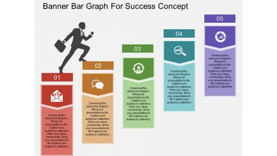 Banner Bar Graph For Success Concept Powerpoint Template