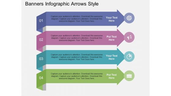 Banners Infographic Arrows Style Powerpoint Templates