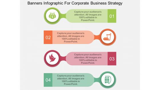 Banners Infographic For Corporate Business Strategy Powerpoint Template