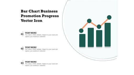 Bar Chart Business Promotion Progress Vector Icon Ppt PowerPoint Presentation Gallery Mockup PDF