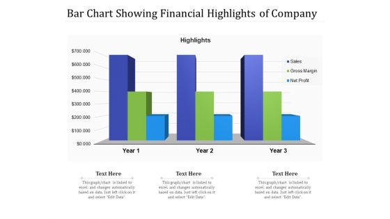 Bar Chart Showing Financial Highlights Of Company Ppt PowerPoint Presentation File Styles PDF