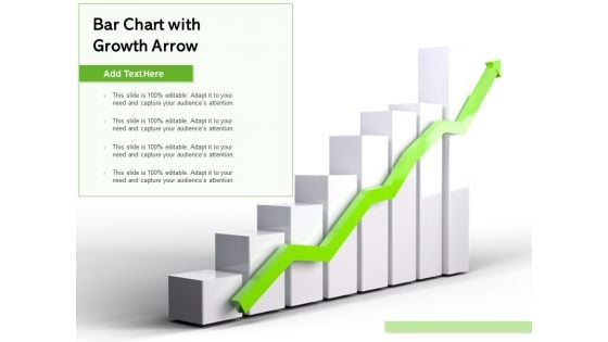 Bar Chart With Growth Arrow Ppt PowerPoint Presentation Gallery Outfit PDF