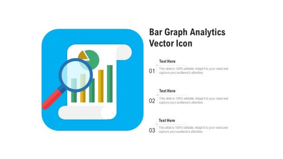 Bar Graph Analytics Vector Icon Ppt PowerPoint Presentation Slides Information PDF