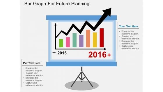 Bar Graph For Future Planning Powerpoint Template