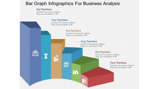 Bar Graph Infographics For Business Analysis Powerpoint Template