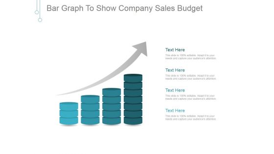 Bar Graph To Show Company Sales Budget Ppt PowerPoint Presentation Sample