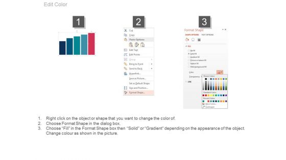 Bar Graph With Five Icons Powerpoint Slides