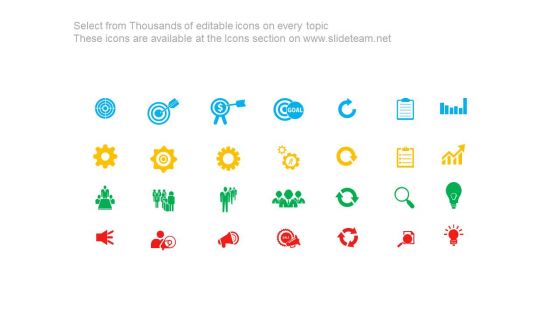 Bar Graph With Five Icons Powerpoint Slides