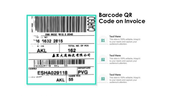 Barcode QR Code On Invoice Ppt PowerPoint Presentation Gallery Mockup PDF