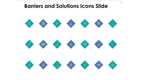Barriers And Solutions Icons Slide Security Technology Ppt PowerPoint Presentation Model Information