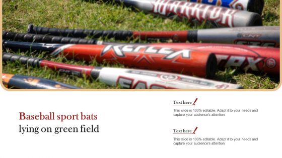 Baseball Sport Bats Lying On Green Field Download PDF