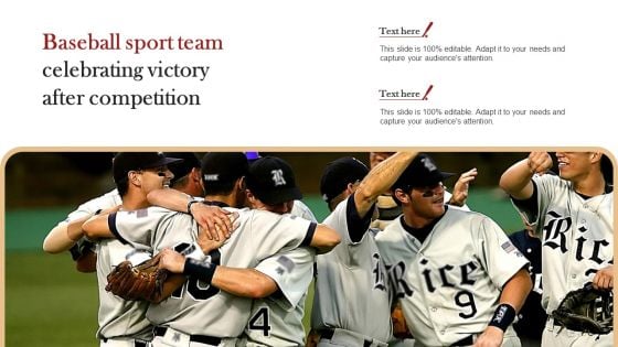 Baseball Sport Team Celebrating Victory After Competition Brochure PDF