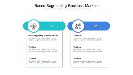 Bases Segmenting Business Markets Ppt PowerPoint Presentation Pictures Infographic Template Cpb