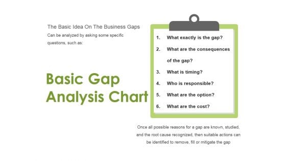 Basic Gap Analysis Chart Ppt Powerpoint Presentation Ideas File Formats